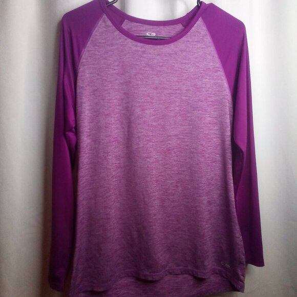 C9 Champion Shirt Women M Long Sleeve DuoDry Active Athletic Purple - Picture 14 of 16
